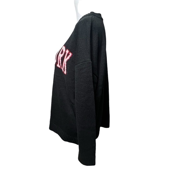 Just Polly New York Knit Sweater Women's Size Large Black Pull Over Long Sleeve - Picture 2 of 7